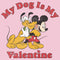 Girl's Mickey & Friends Dog Is My Valentine T-Shirt