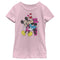 Girl's Mickey & Friends Mickey and Minnie Heart Kiss T-Shirt