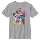 Boy's Mickey & Friends Mickey and Minnie Heart Kiss T-Shirt