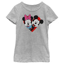 Girl's Mickey & Friends Mickey & Minnie Happily In Love T-Shirt