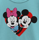 Girl's Mickey & Friends Mickey & Minnie Happily In Love T-Shirt