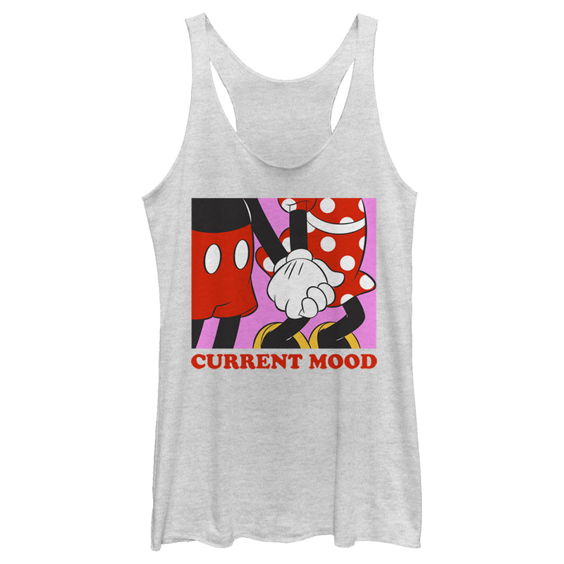 Women's Mickey & Friends Valentine's Day Current Mood Racerback Tank Top