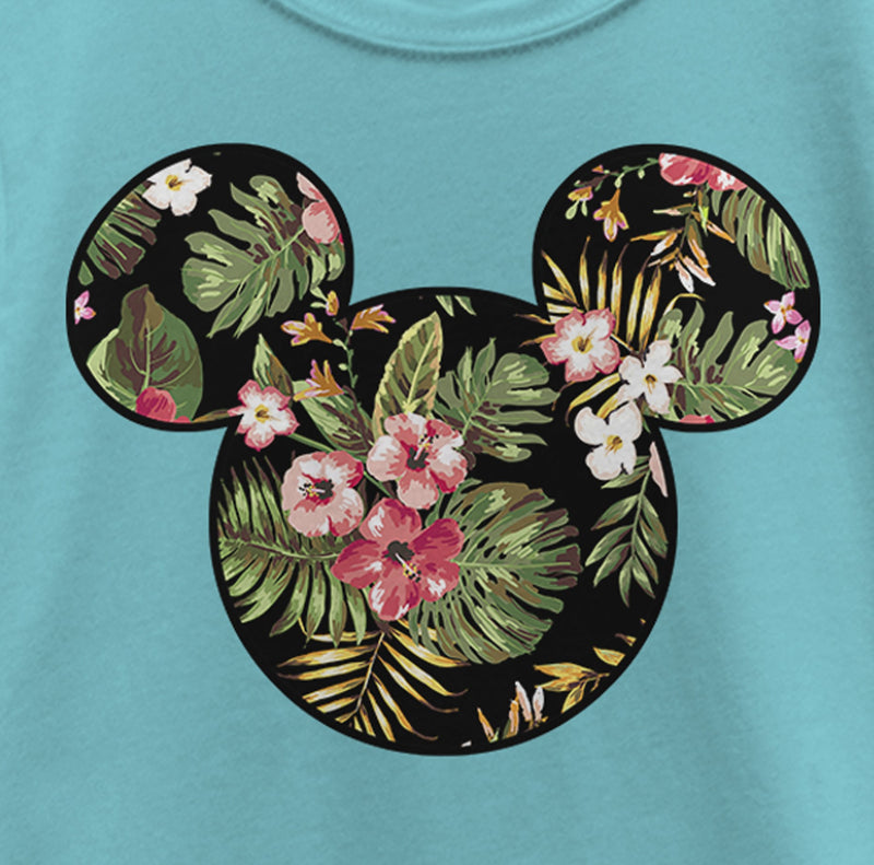 Girl's Mickey & Friends Mickey Mouse Floral Silhouette T-Shirt