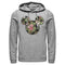 Men's Mickey & Friends Floral Face Pull Over Hoodie