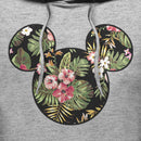 Men's Mickey & Friends Floral Face Pull Over Hoodie