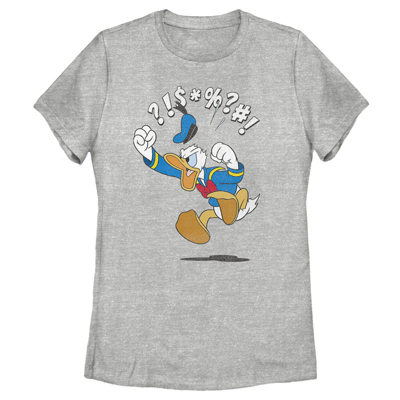 Women's Mickey & Friends Donald Duck Angry Jump T-Shirt