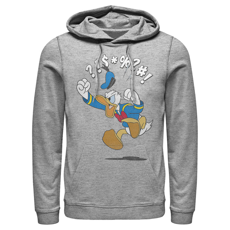 Men s Mickey Friends Donald Duck Angry Jump Pull Over Hoodie Fifth Sun