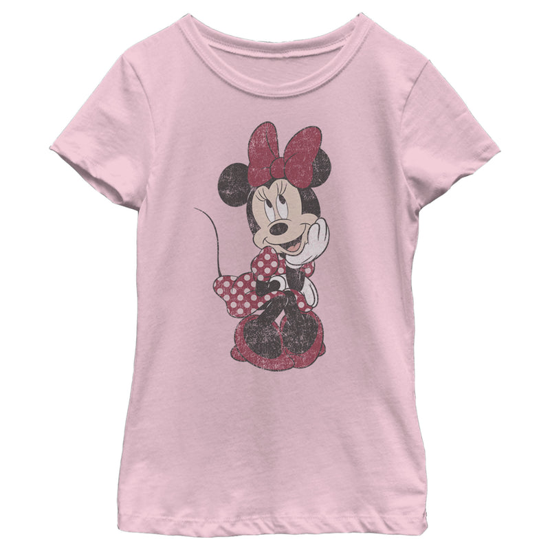 Girl's Mickey & Friends Polka Dot Minnie T-Shirt