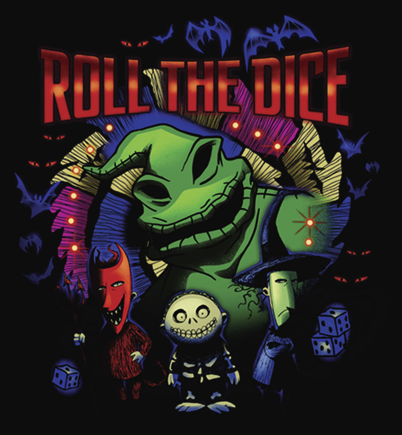 Junior's The Nightmare Before Christmas Halloween Oogie Roll The Dice Racerback Tank Top