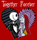 Men's The Nightmare Before Christmas Jack and Sally Together Forever T-Shirt