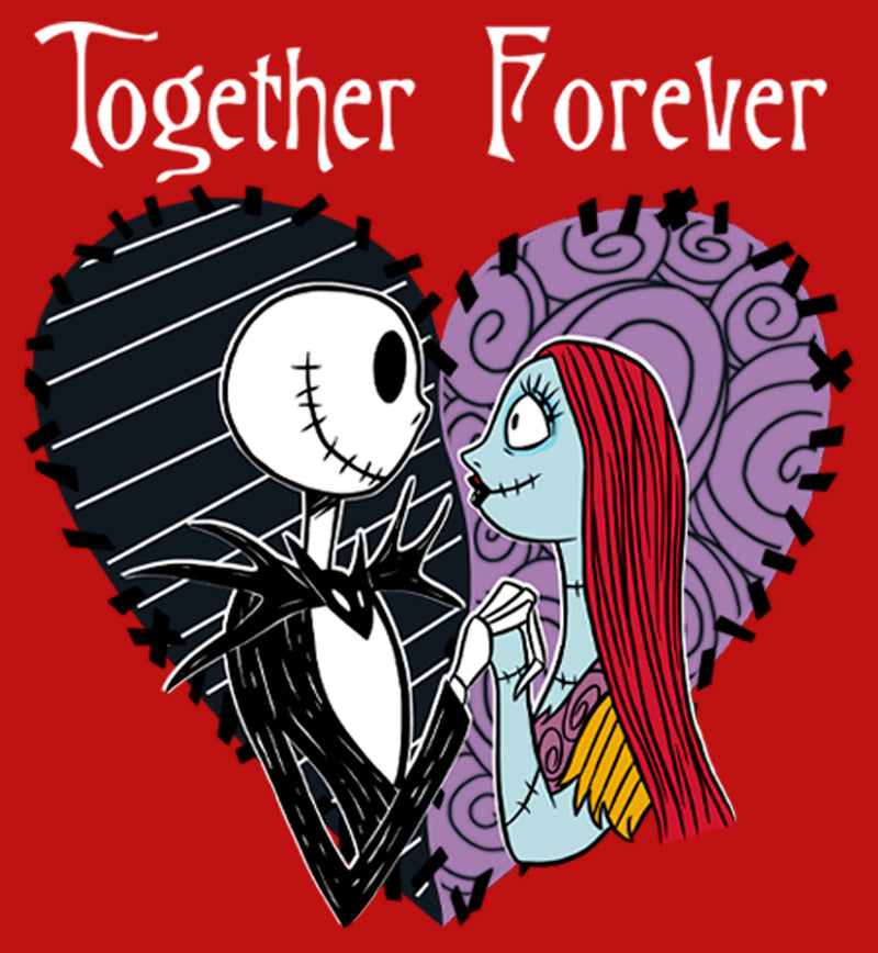 Junior's The Nightmare Before Christmas Jack and Sally Together Forever T-Shirt