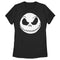 Women's The Nightmare Before Christmas Halloween Jack Skellington Big Face T-Shirt