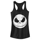 Junior's The Nightmare Before Christmas Halloween Jack Skellington Big Face Racerback Tank Top