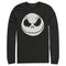 Men's The Nightmare Before Christmas Halloween Jack Skellington Big Face Long Sleeve Shirt