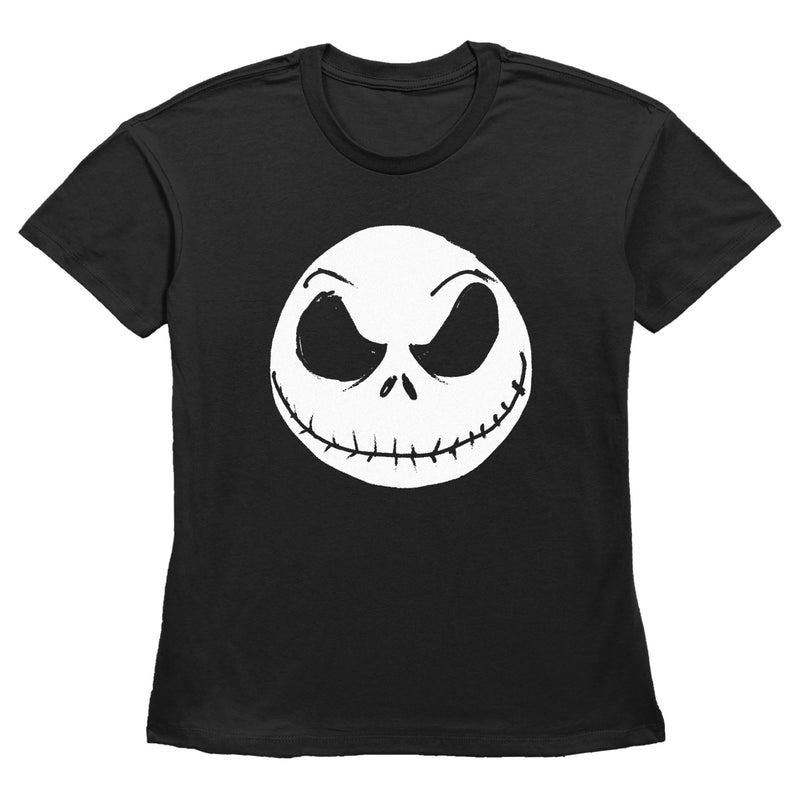 Women's The Nightmare Before Christmas Halloween Jack Skellington Big Face T-Shirt