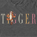 Men's Winnie the Pooh Tigger Colorful Script T-Shirt