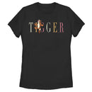 Women's Winnie the Pooh Tigger Colorful Script T-Shirt