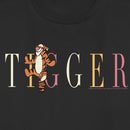 Women's Winnie the Pooh Tigger Colorful Script T-Shirt