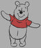 Boy's Winnie the Pooh Bear Sketch With Red Shirt T-Shirt