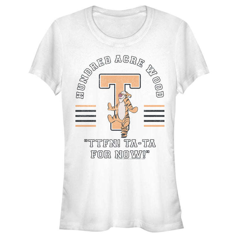 Junior's Winnie the Pooh Collegiate Tigger T-Shirt