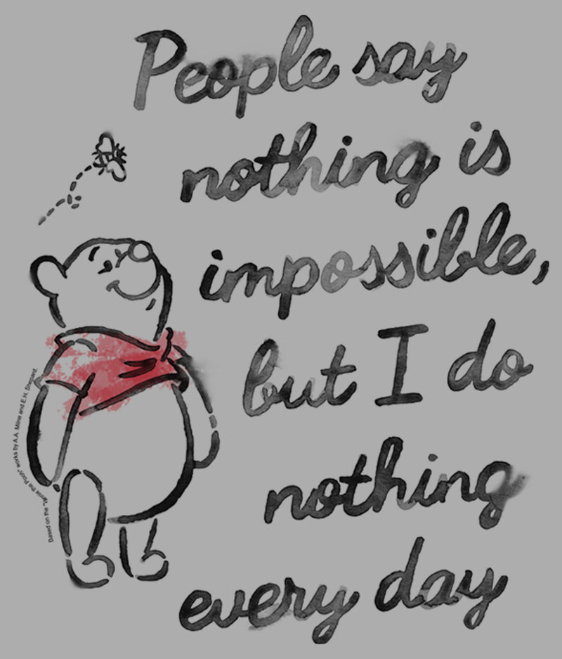 Boy's Winnie the Pooh Nothing Is Impossible, I Do Nothing All Day T-Shirt