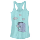 Junior's Winnie the Pooh Cloudy Eeyore Racerback Tank Top