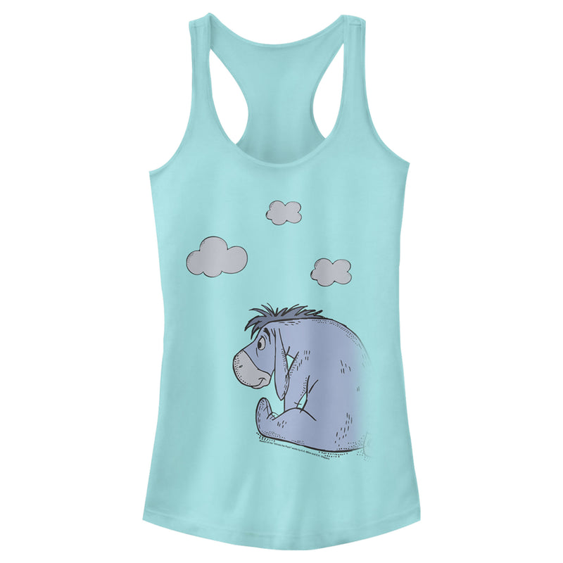 Junior's Winnie the Pooh Cloudy Eeyore Racerback Tank Top