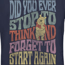Junior's Winnie the Pooh Distressed Did You Ever Stop to Think Quote T-Shirt