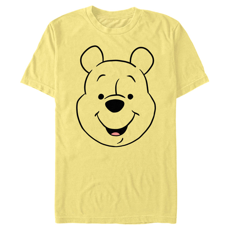 Men's Winnie the Pooh Smiling Face Outline T-Shirt