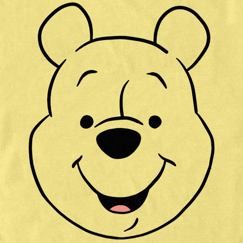 Men's Winnie the Pooh Smiling Face Outline T-Shirt