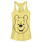 Junior's Winnie the Pooh Smiling Face Outline Racerback Tank Top