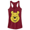 Junior's Winnie the Pooh Bear Big Face Racerback Tank Top