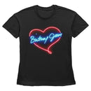 Women's Britney Spears Jean Neon Heart T-Shirt