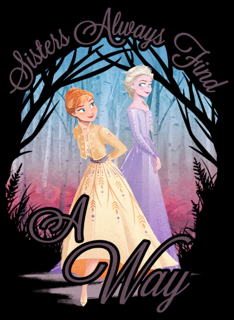 Girl's Frozen 2 Elsa and Anna Sisters Always Find a Way T-Shirt