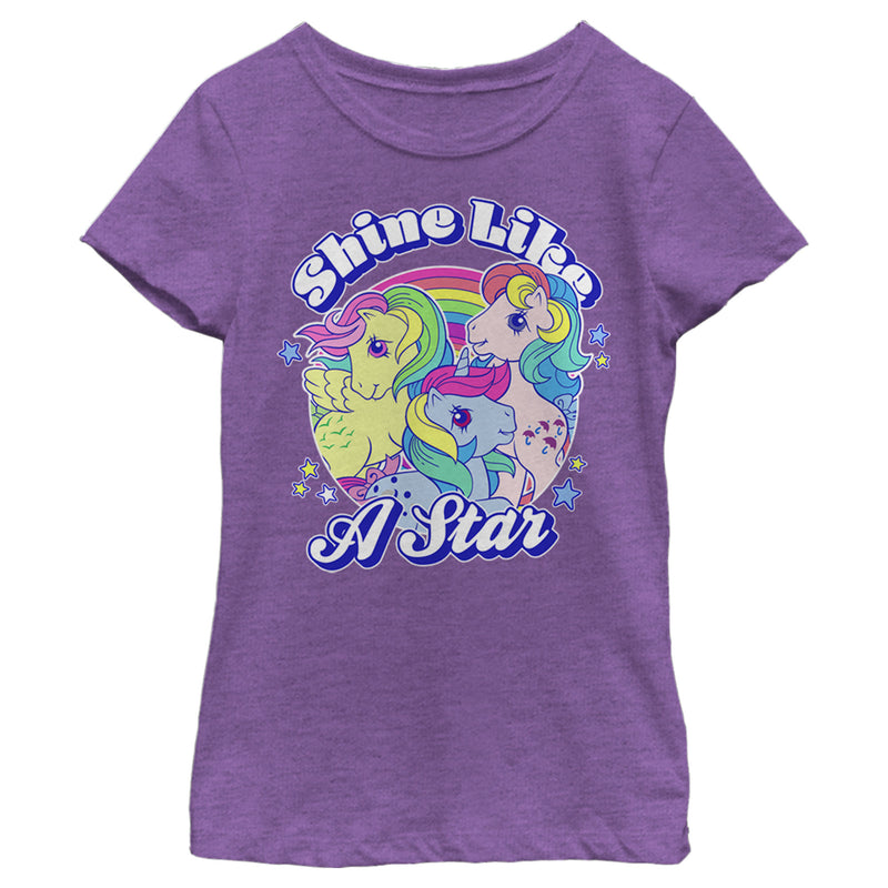 Girl's My Little Pony Shine Like a Star Circle T-Shirt