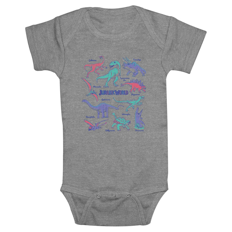 Infant's Jurassic World Dinosaur Names Onesie