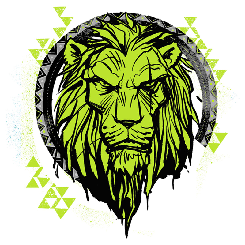 Men's Lion King Geometric Scar Emblem Baseball Tee