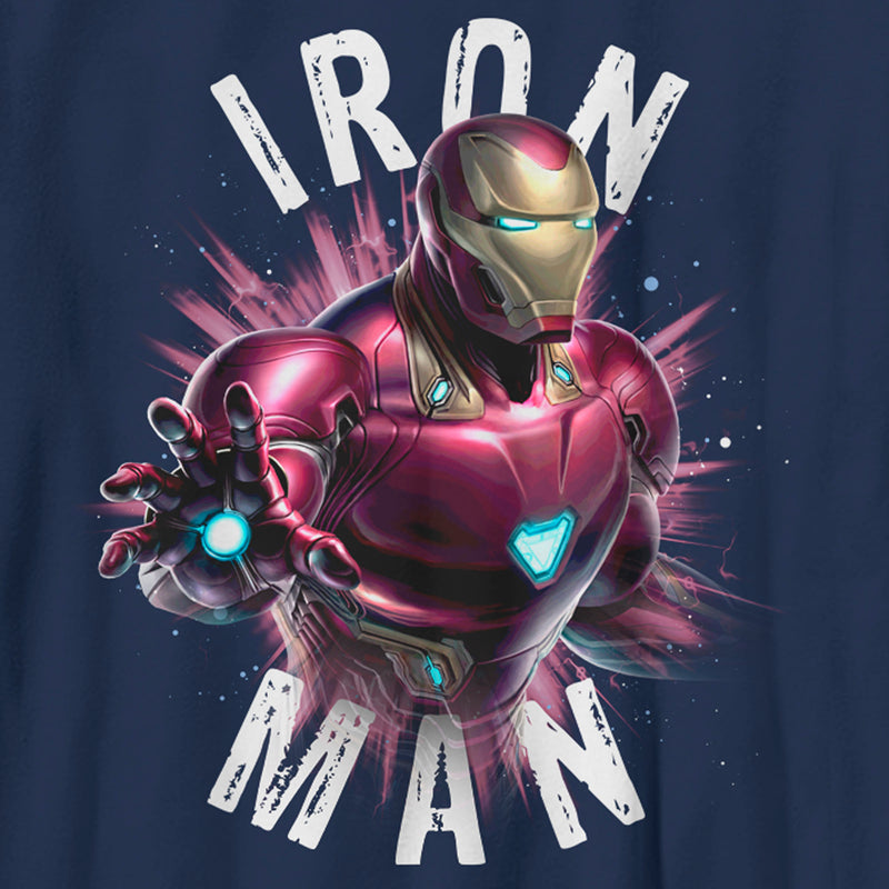 Boy's Marvel Avengers Endgame Iron Man Space Poster T-Shirt