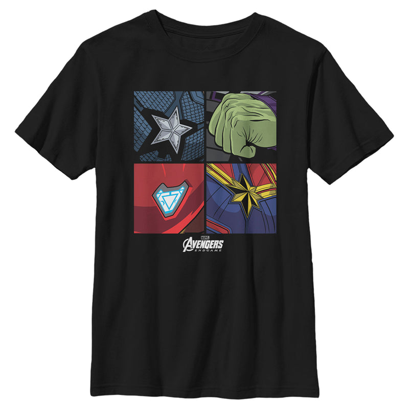 Boy's Marvel Avengers: Endgame Emblem 4 Panel T-Shirt