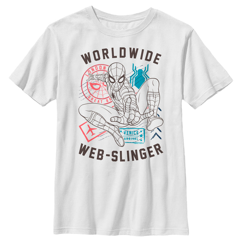 Boy's Marvel Spider-Man: Far From Home Worldwide Icons T-Shirt