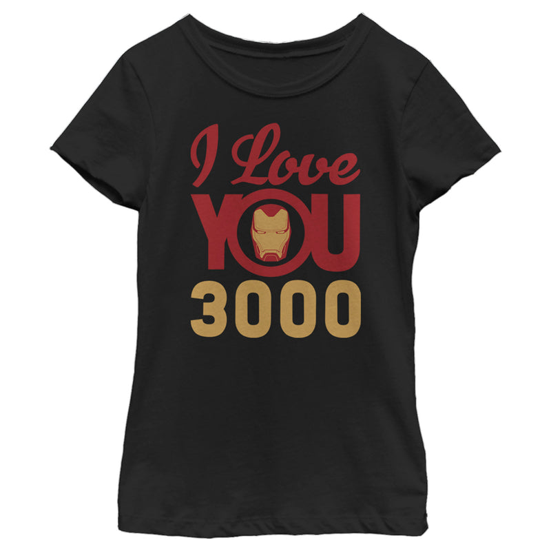 Girl's Marvel Iron Man Love 3000 T-Shirt