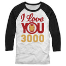 Men's Marvel Iron Man Love 3000 Baseball Tee