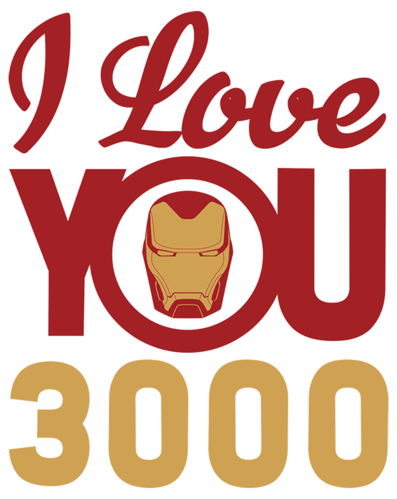 Men's Marvel Iron Man Love 3000 Baseball Tee