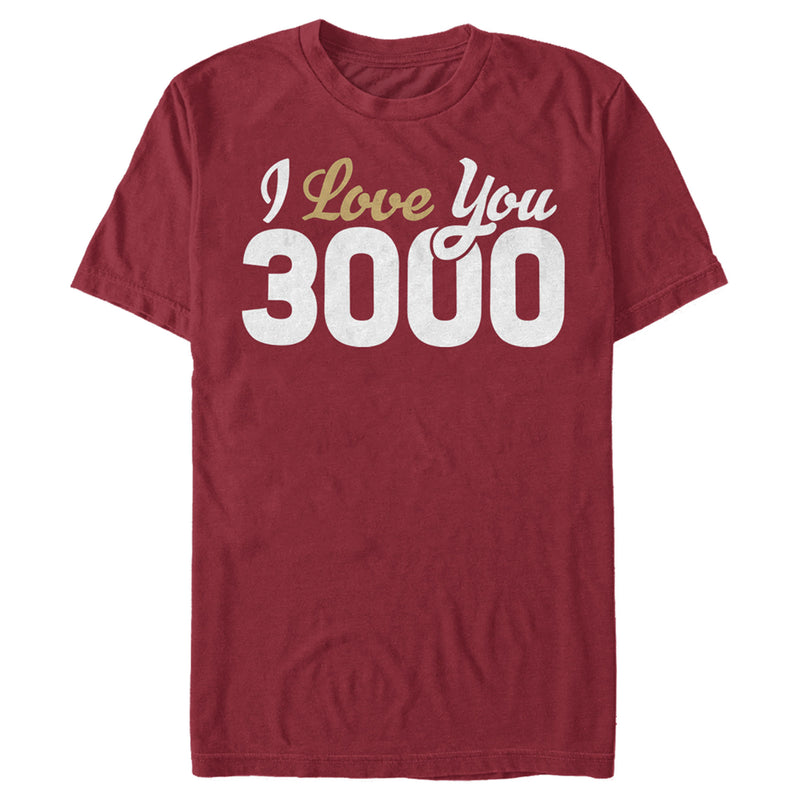 Men's Marvel Avengers: Endgame Valentine's Day Iron Man I Love You 3000 T-Shirt