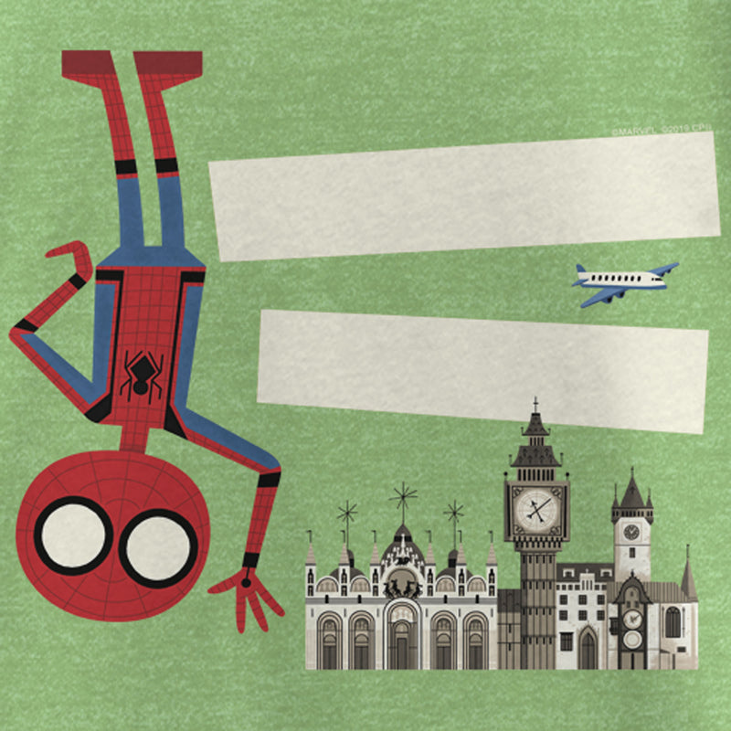 Girl's Marvel Spider-Man Far From Home Hello London Portrait T-Shirt