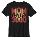 Boy's Marvel Iron Man Mom I Love You 3000 T-Shirt