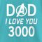 Girl's Marvel Father's Day I Love You 3000 T-Shirt
