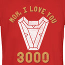 Junior's Marvel Mom I Love You 3000 Iron Man Arc Reactor T-Shirt