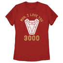 Women's Marvel Mom I Love You 3000 Iron Man Arc Reactor T-Shirt