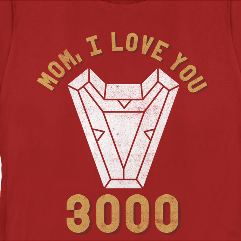 Women's Marvel Mom I Love You 3000 Iron Man Arc Reactor T-Shirt